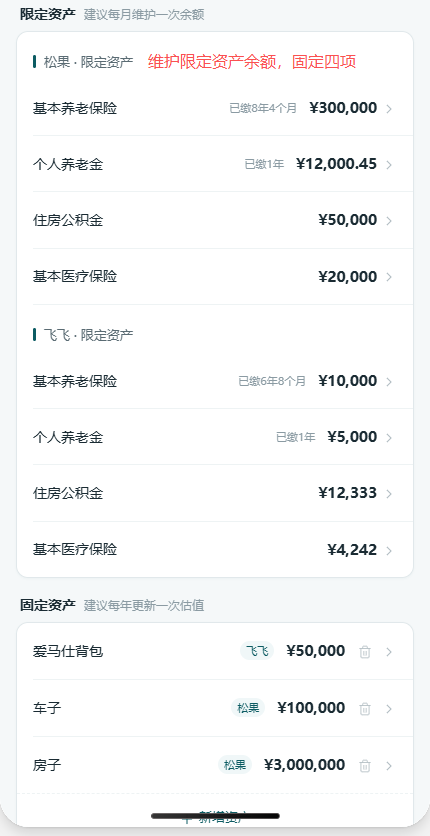 限定资产与固定资产