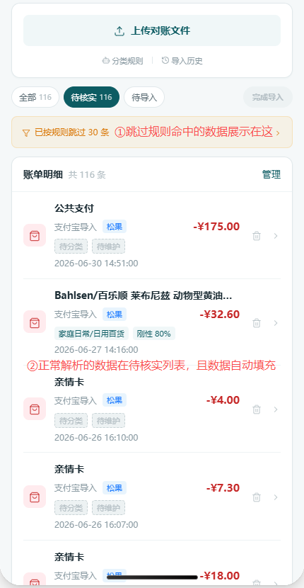 待核实列表